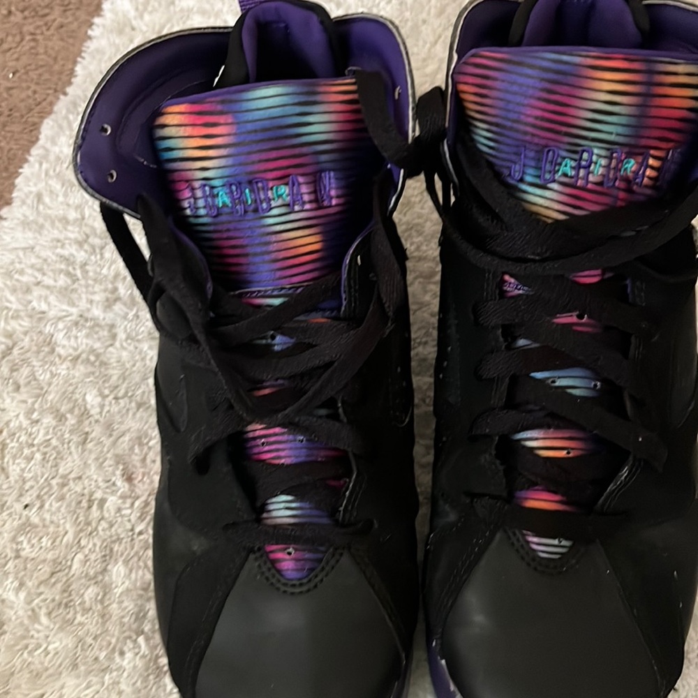 Jordan Color: Black/Purple/Orange and Green Size:7Y